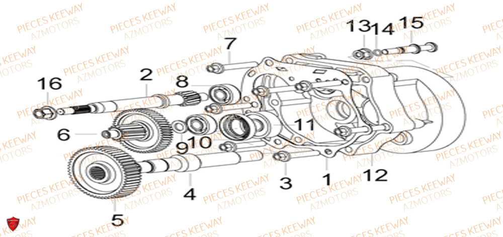Transmission KEEWAY Pieces KEEWAY Origine F-ACT EVO 50 EURO4 2018-2025

