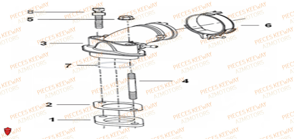 Admission KEEWAY Pieces KEEWAY Origine FACT 125 2006-2013
