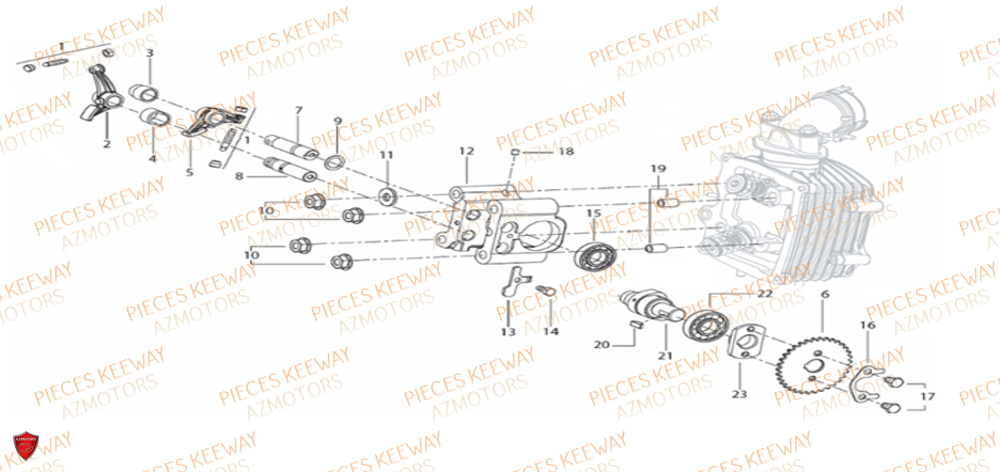 Arbre A Came KEEWAY Pieces KEEWAY Origine FACT 125 2006-2013