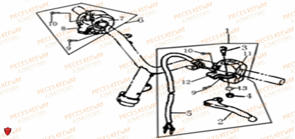 Commodo KEEWAY Pieces KEEWAY Origine FACT 125 2006-2013