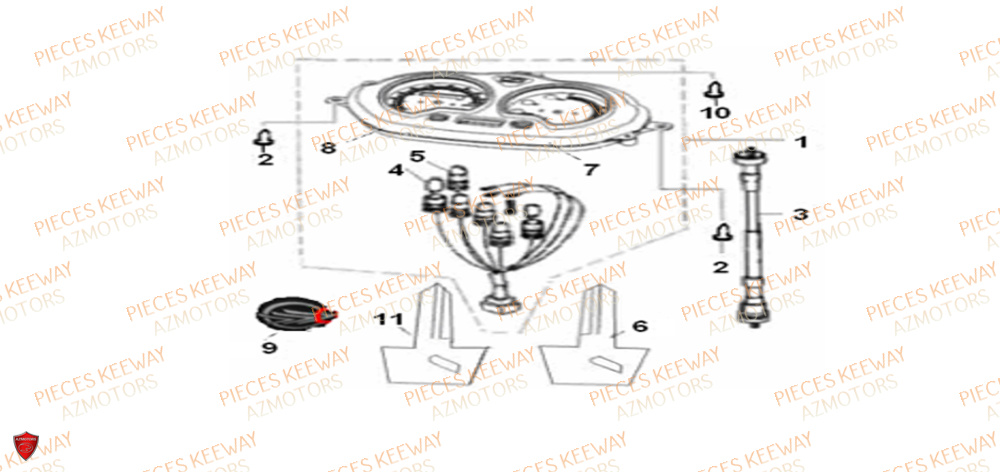 Compteur KEEWAY Pieces KEEWAY Origine FACT 125 2006-2013