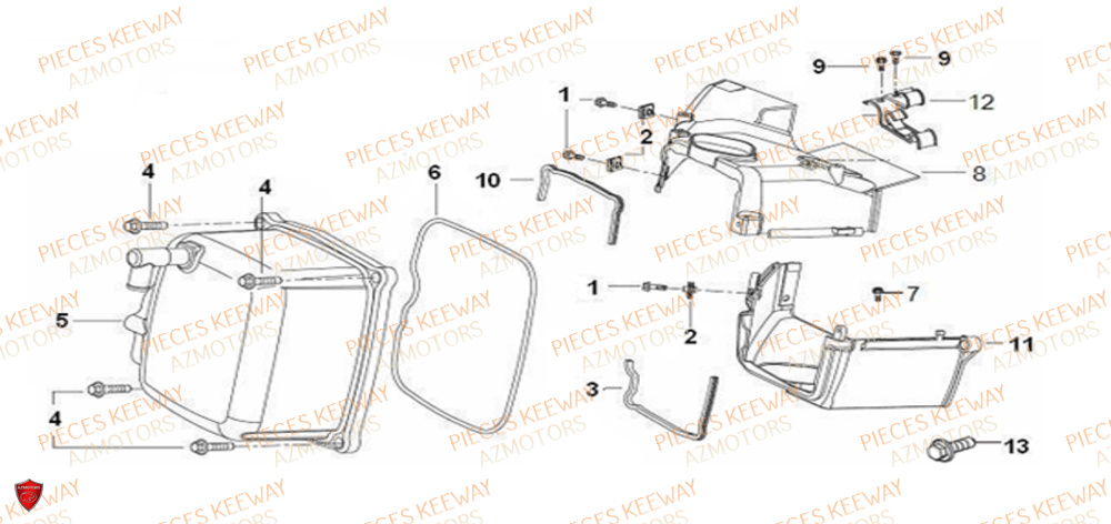 Couvre Culasse KEEWAY Pieces KEEWAY Origine FACT 125 2006-2013