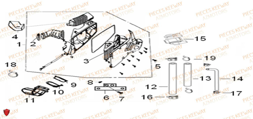 Filtre A Air 153qmi 3 Et 158qmj KEEWAY Pieces KEEWAY Origine FACT 125 2006-2013