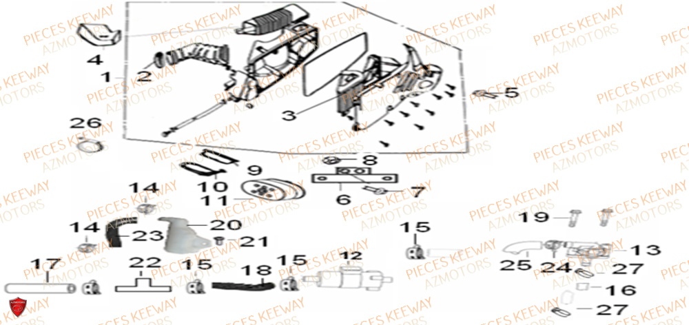 Filtre A Air 153qmi 8 Et 157qmj 3 KEEWAY Pieces KEEWAY Origine FACT 125 2006-2013