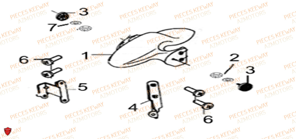 Garde Boue Avant KEEWAY Pieces KEEWAY Origine FACT 125 2006-2013