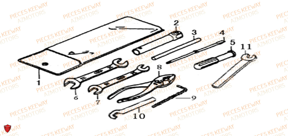 Outils KEEWAY Pieces KEEWAY Origine FACT 125 2006-2013