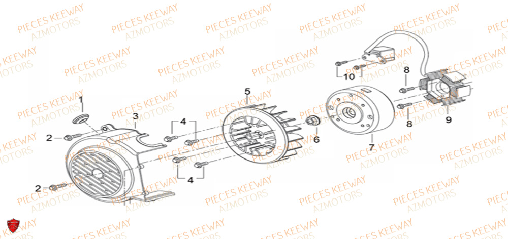 Stator KEEWAY Pieces KEEWAY Origine FACT 125 2006-2013