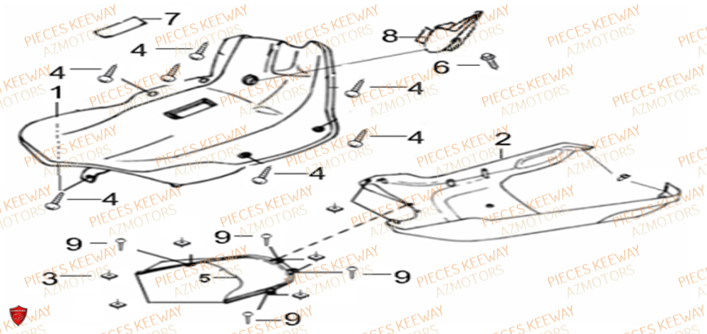 Tablier KEEWAY Pieces KEEWAY Origine FACT 125 2006-2013