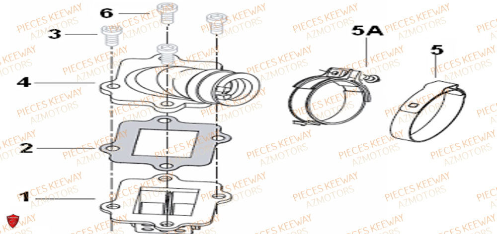 Admission KEEWAY Pieces KEEWAY Origine FACT 50 2ST 2006-2013