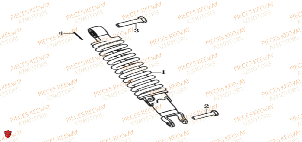 Amortisseur KEEWAY Pieces KEEWAY Origine FACT 50 2ST 2006-2013