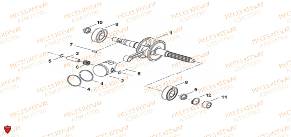 Embiellage KEEWAY Pieces KEEWAY Origine FACT 50 2ST 2006-2013