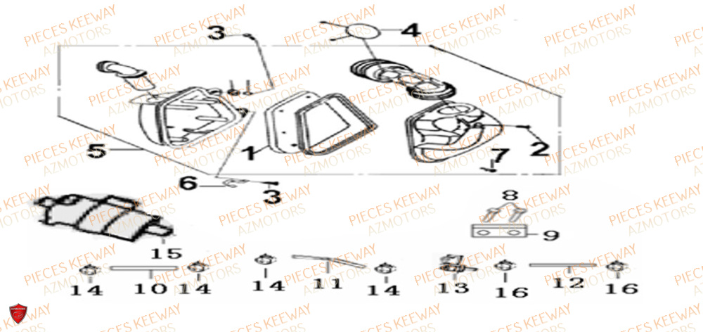 Filtre A Air KEEWAY Pieces KEEWAY Origine FACT 50 2ST 2006-2013