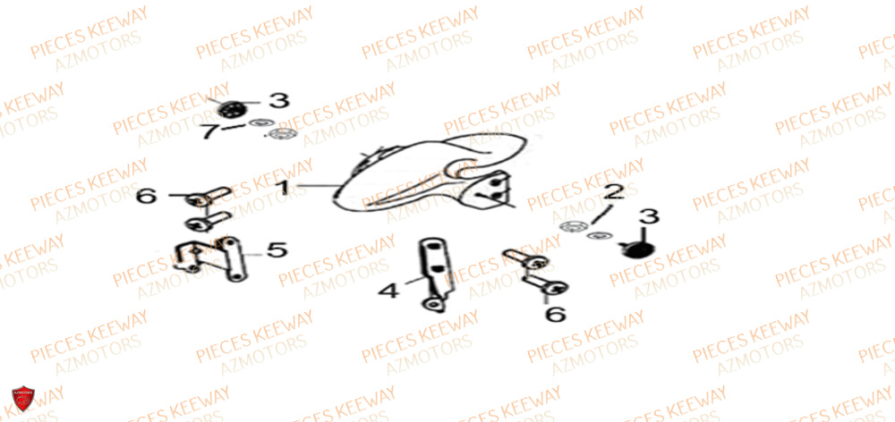 Garde Boue Avant 2007 KEEWAY Pieces KEEWAY Origine FACT 50 2ST 2006-2013