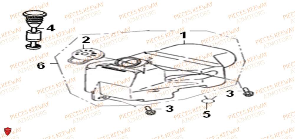 Reservoir D Huile KEEWAY Pieces KEEWAY Origine FACT 50 2ST 2006-2013