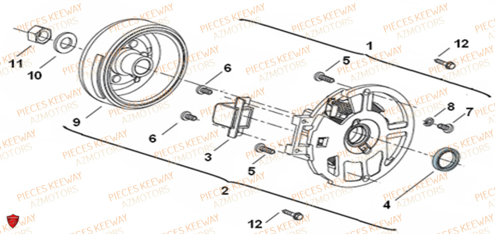 Stator KEEWAY Pieces KEEWAY Origine FACT 50 2ST 2006-2013