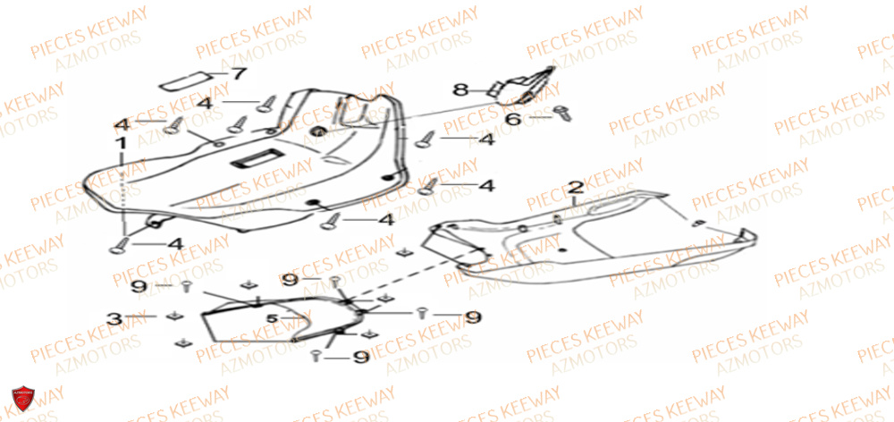 Tablier KEEWAY Pieces KEEWAY Origine FACT 50 2ST 2006-2013