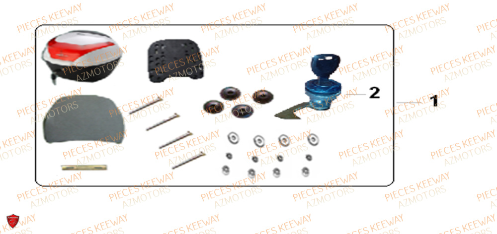 Top Case 2 KEEWAY Pieces KEEWAY Origine FACT 50 2ST 2006-2013