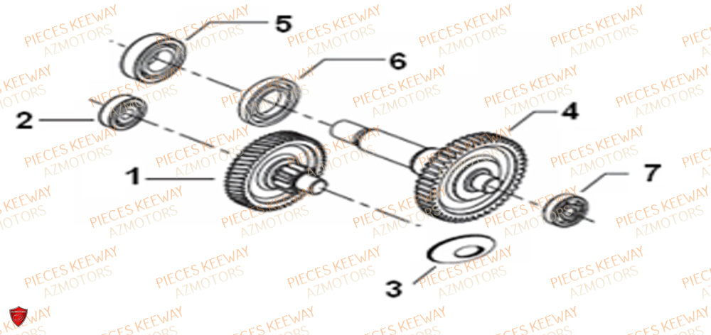 Transmission KEEWAY Pieces KEEWAY Origine FACT 50 2ST 2006-2013