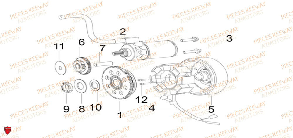 Allumage KEEWAY Pieces KEEWAY Origine F-ACT EVO 50 EURO5 2021-2025
