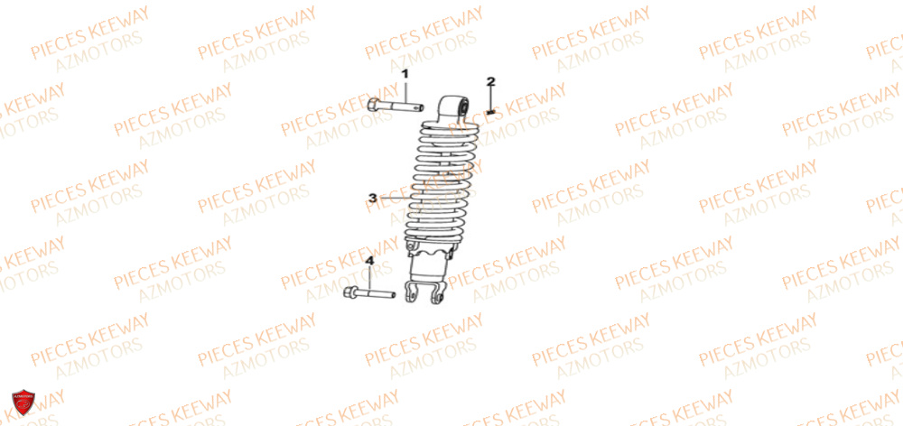 Amortisseur KEEWAY Pieces KEEWAY Origine F-ACT EVO 50 EURO5 2021-2025
