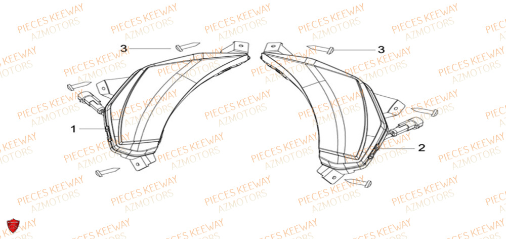 Clignotant Avant KEEWAY Pieces KEEWAY Origine F-ACT EVO 50 EURO5 2021-2025
