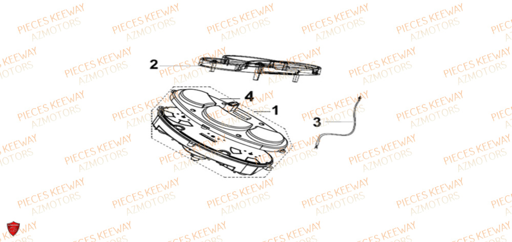 Compteur KEEWAY Pieces KEEWAY Origine F-ACT EVO 50 EURO5 2021-2025
