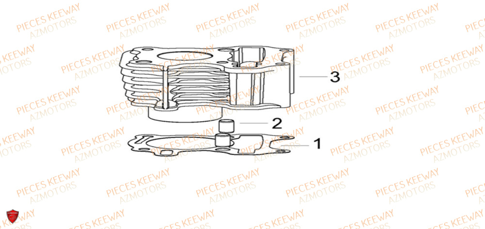 Cylindre KEEWAY Pieces KEEWAY Origine F-ACT EVO 50 EURO5 2021-2025

