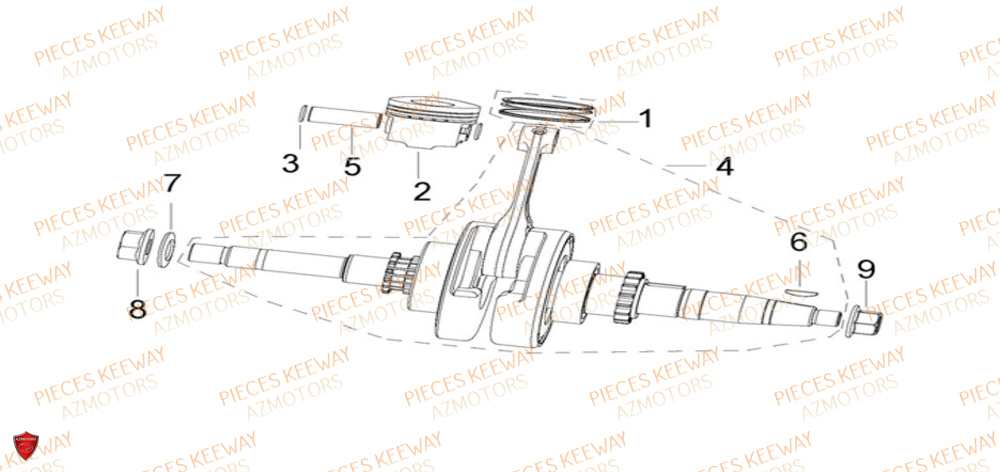 Embiellage KEEWAY Pieces KEEWAY Origine F-ACT EVO 50 EURO5 2021-2025
