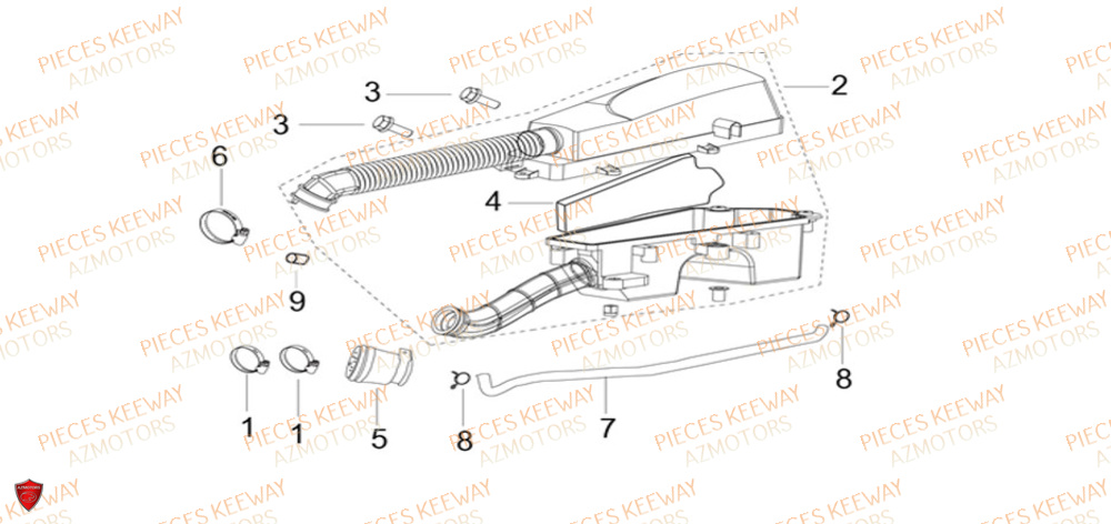 Filtre A Air KEEWAY Pieces KEEWAY Origine F-ACT EVO 50 EURO5 2021-2025
