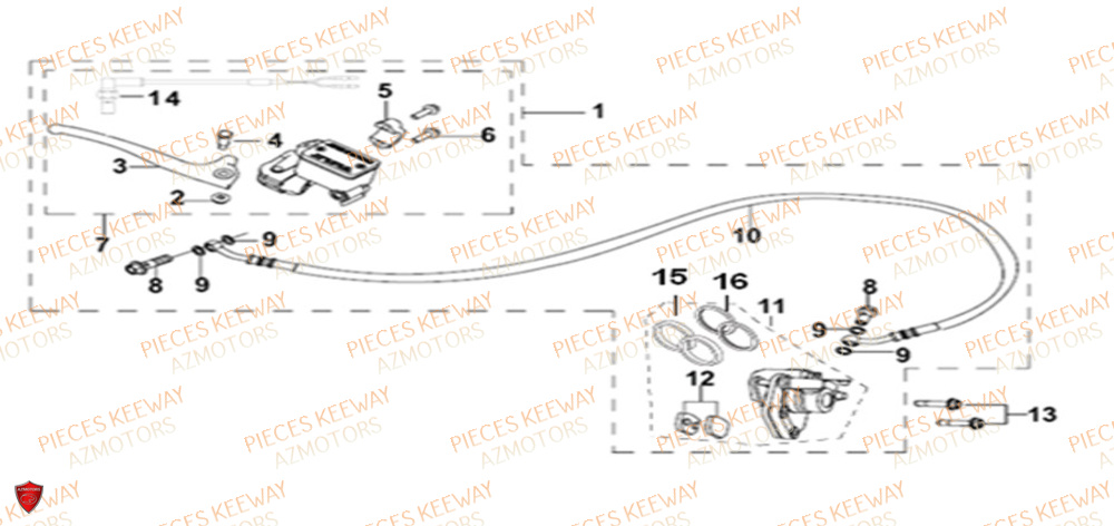 Frein Avant KEEWAY Pieces KEEWAY Origine F-ACT EVO 50 EURO5 2021-2025
