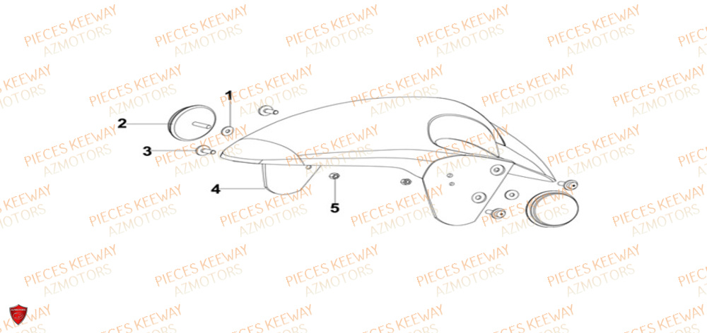 Garde Boue Avant KEEWAY Pieces KEEWAY Origine F-ACT EVO 50 EURO5 2021-2025
