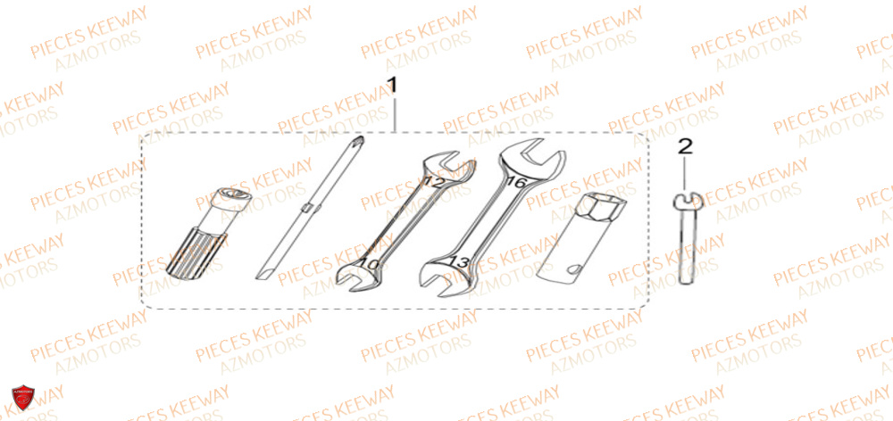 Outils KEEWAY Pieces KEEWAY Origine F-ACT EVO 50 EURO5 2021-2025
