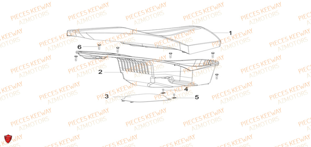 Selle KEEWAY Pieces KEEWAY Origine F-ACT EVO 50 EURO5 2021-2025
