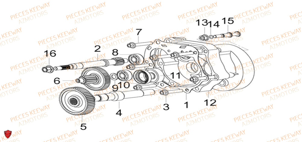 Transmission KEEWAY Pieces KEEWAY Origine F-ACT EVO 50 EURO5 2021-2025

