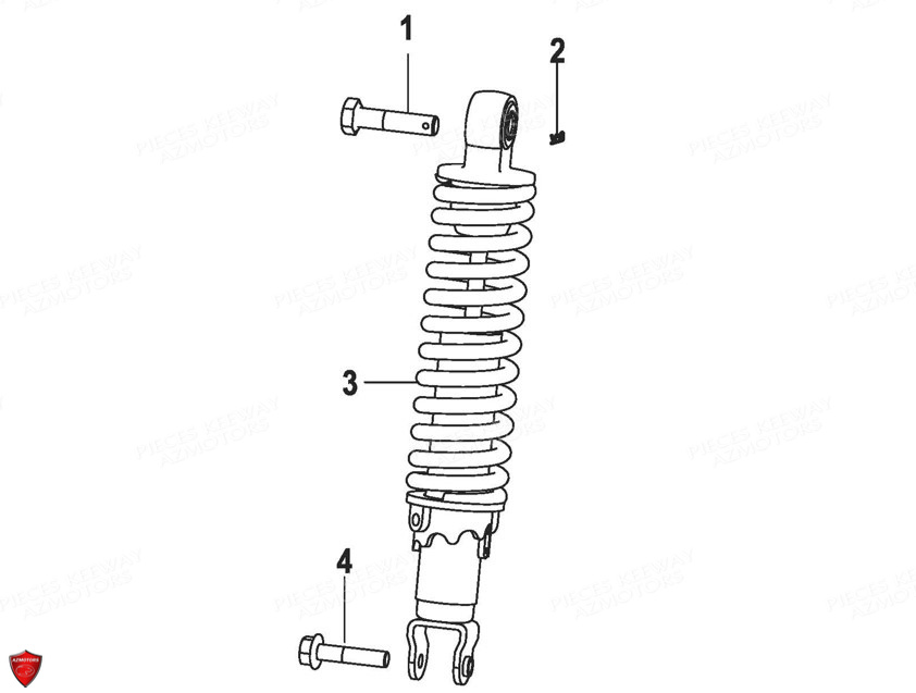 Amortisseur KEEWAY Pieces KEEWAY Origine FACT EVO 50 E4
