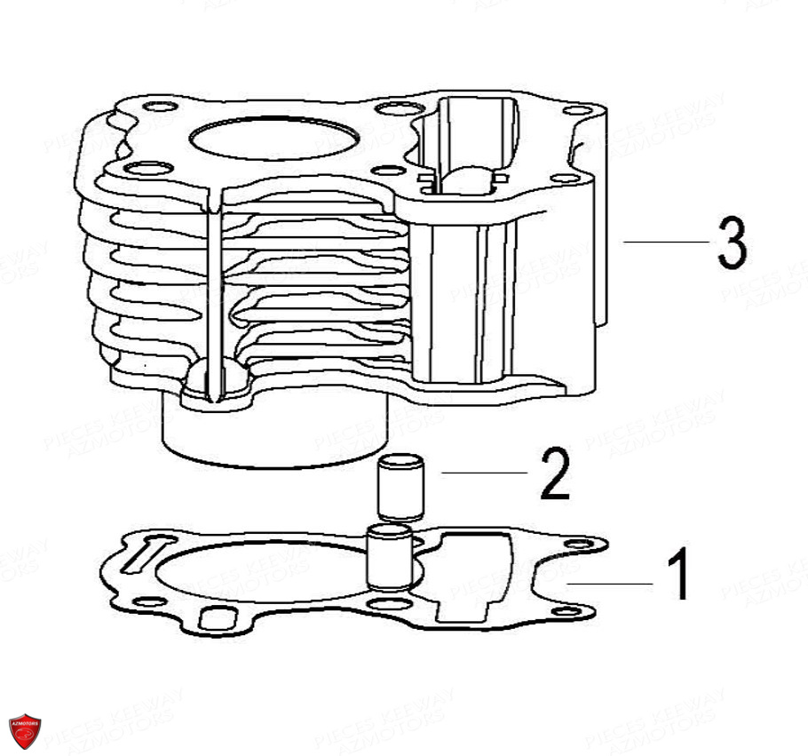 Cylindre KEEWAY Pieces KEEWAY Origine FACT EVO 50 E4
