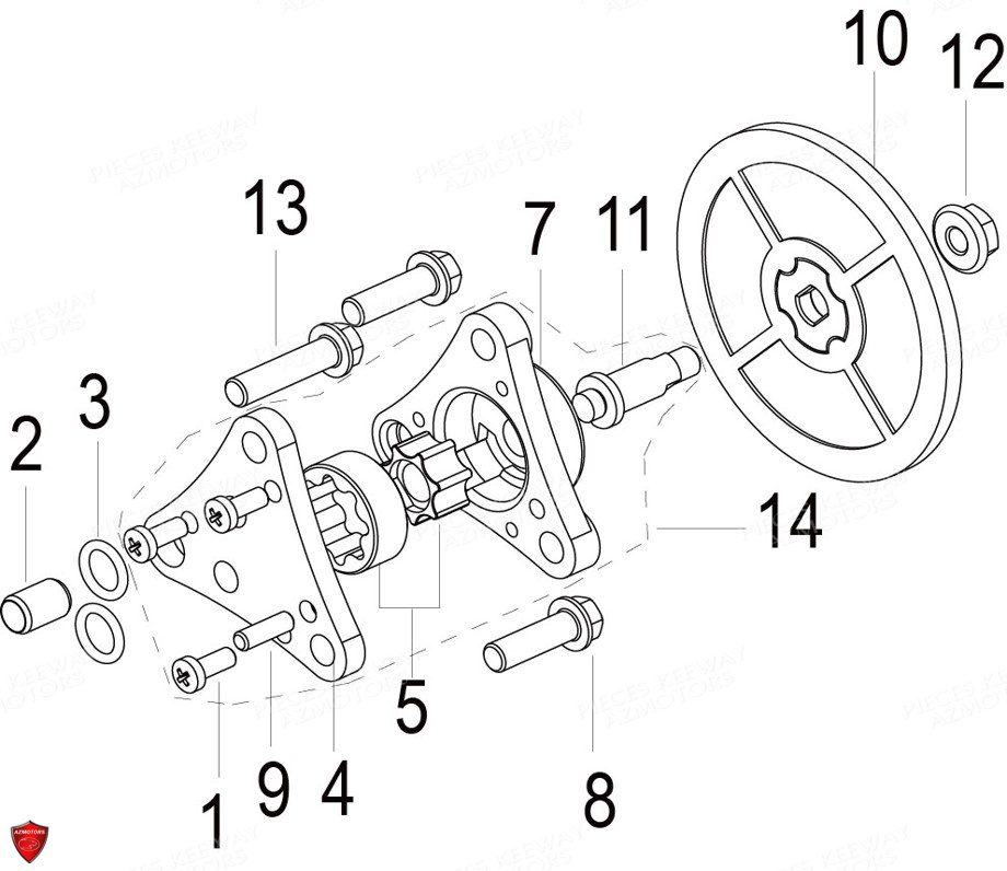 Pompe A Huile KEEWAY Pieces KEEWAY Origine FACT EVO 50 E4
