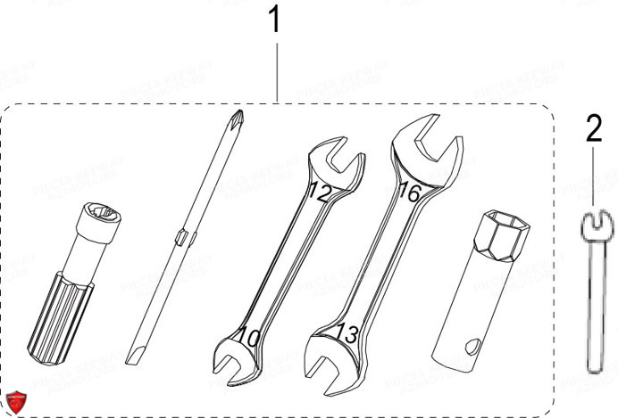 Trousse A Outils KEEWAY Pieces KEEWAY Origine FACT EVO 50 E4 2014-2017
