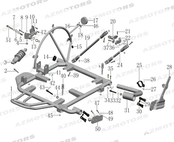 CHASSIS_PANIER MASH PIECES D ORIGINE MASH FAMILY SIDE 400cc (2019 - 2020)