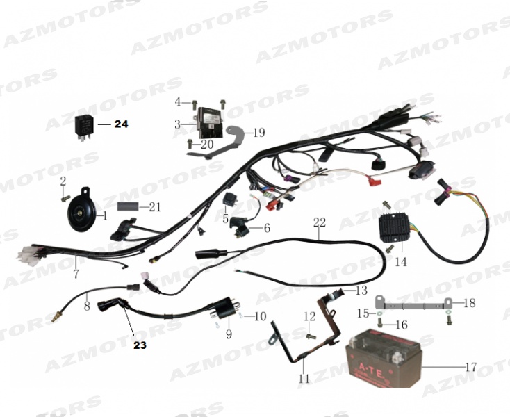 Composants Electrique MASH Pieces MASH FAMILY SIDE 400cc (2019 - 2020)