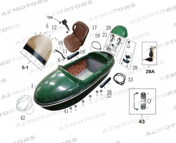 Panier MASH Pieces MASH FAMILY SIDE 400cc (2019 - 2020)