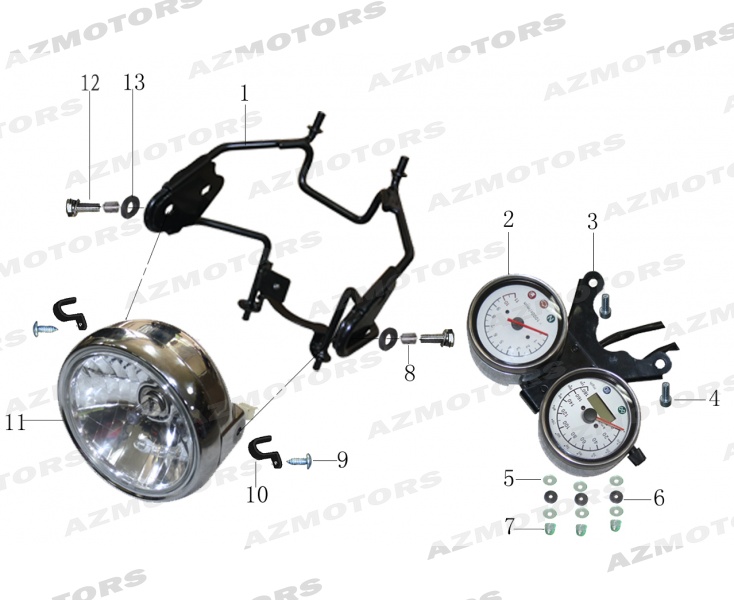 Phare Avant Compteur MASH Pieces MASH FAMILY SIDE 400cc (2019 - 2020)