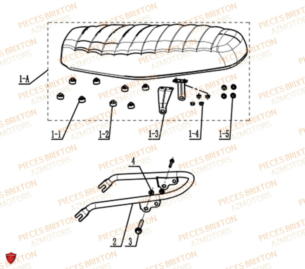 Selle BRIXTON Pièces Brixton FELSBERG BX 125 X ABS EURO 5