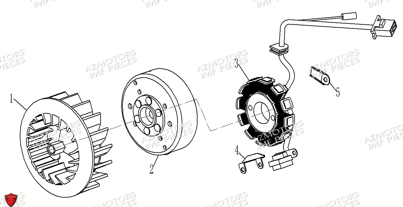 Allumage AZMOTORS PIECES FERRY 125 4T EURO 5