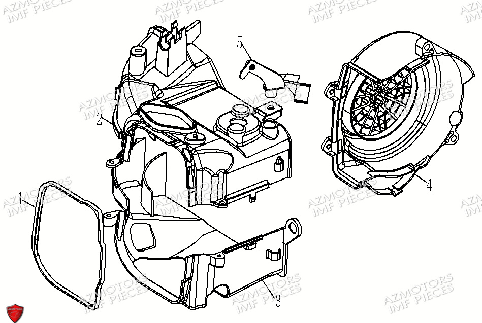Coiffe De Culasse AZMOTORS PIECES FERRY 125 4T EURO 5