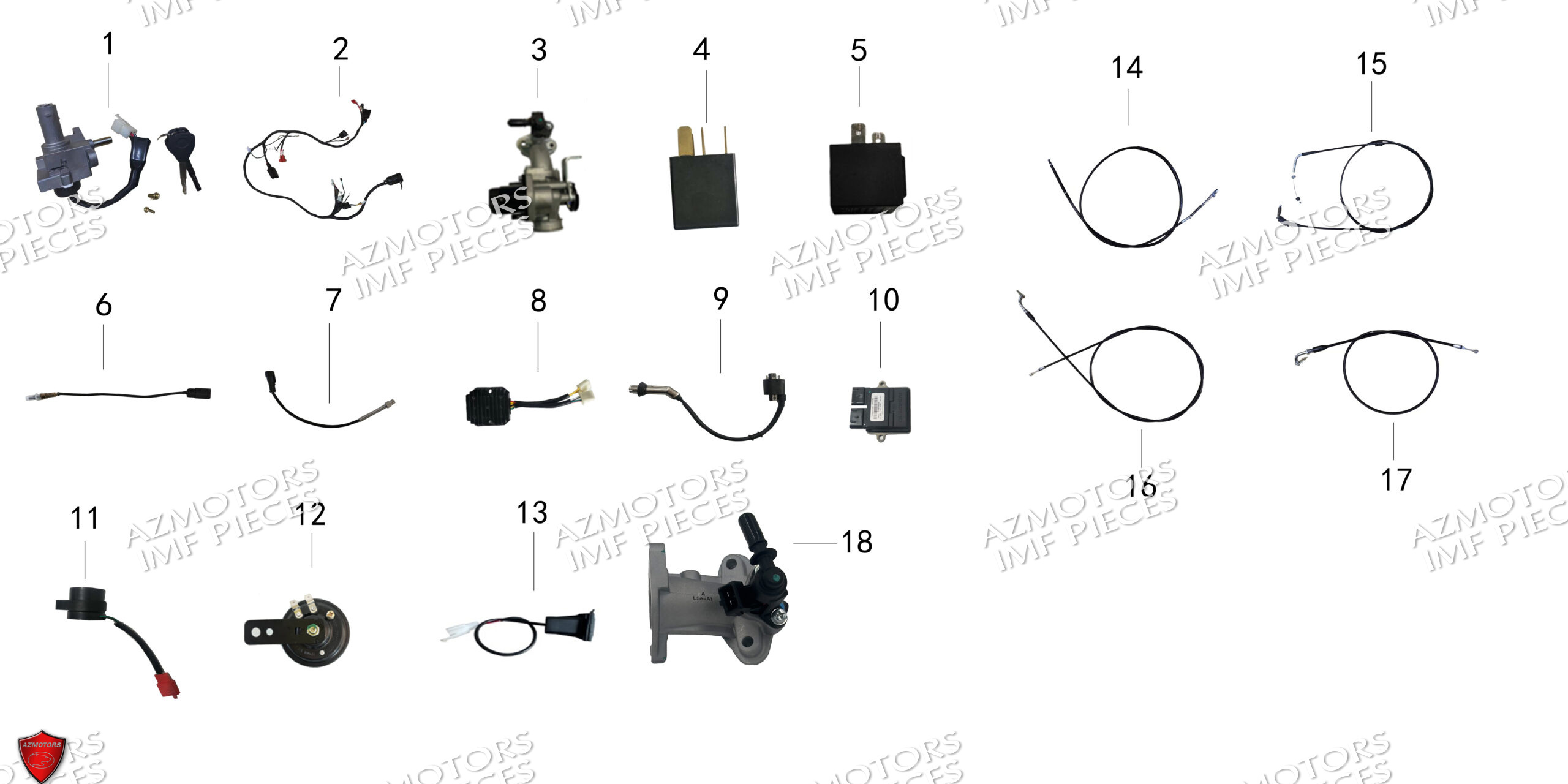Systeme Electrique AZMOTORS PIECES FERRY 125 4T EURO 5