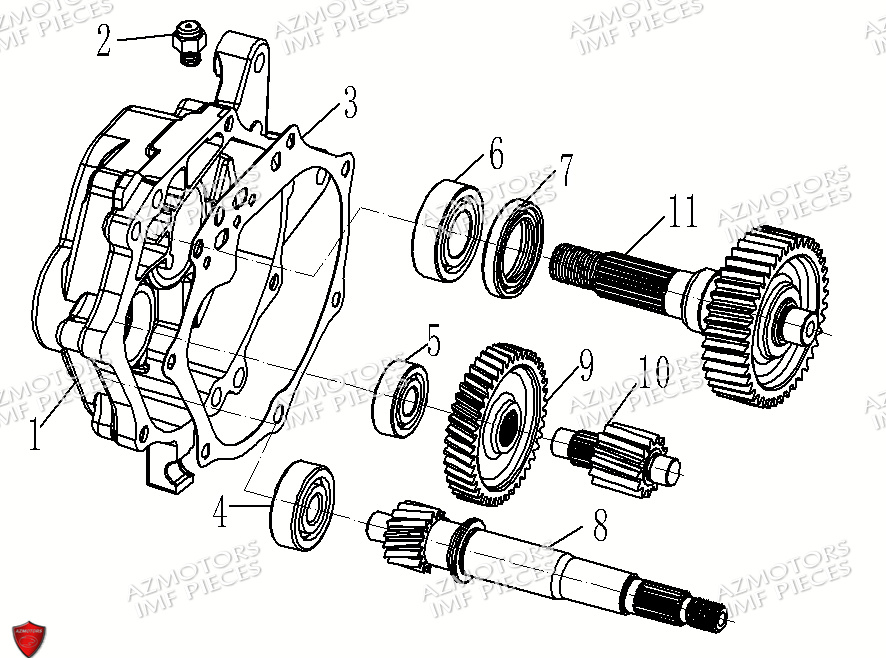 Transmission AZMOTORS PIECES FERRY 125 4T EURO 5