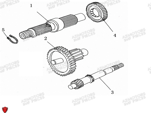 Arbre De Roue AZMOTORS PIECES FERRY 50 4T EURO 5