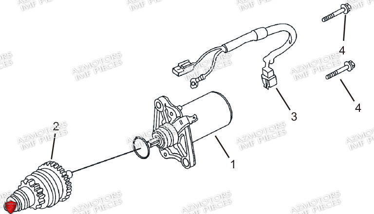Demarreur AZMOTORS PIECES FERRY 50 4T EURO 5