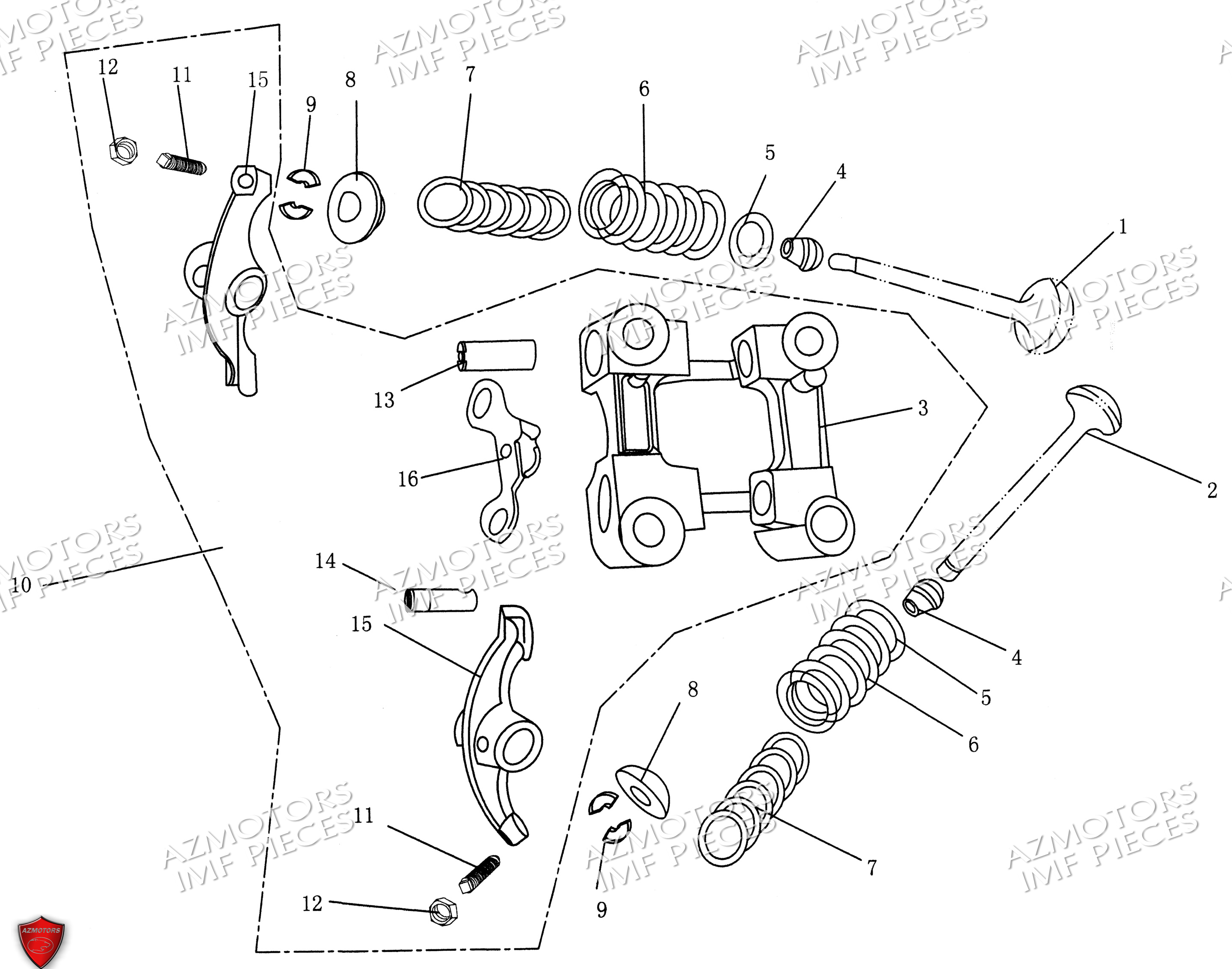 Soupape AZMOTORS PIECES FERRY 50 4T EURO 5